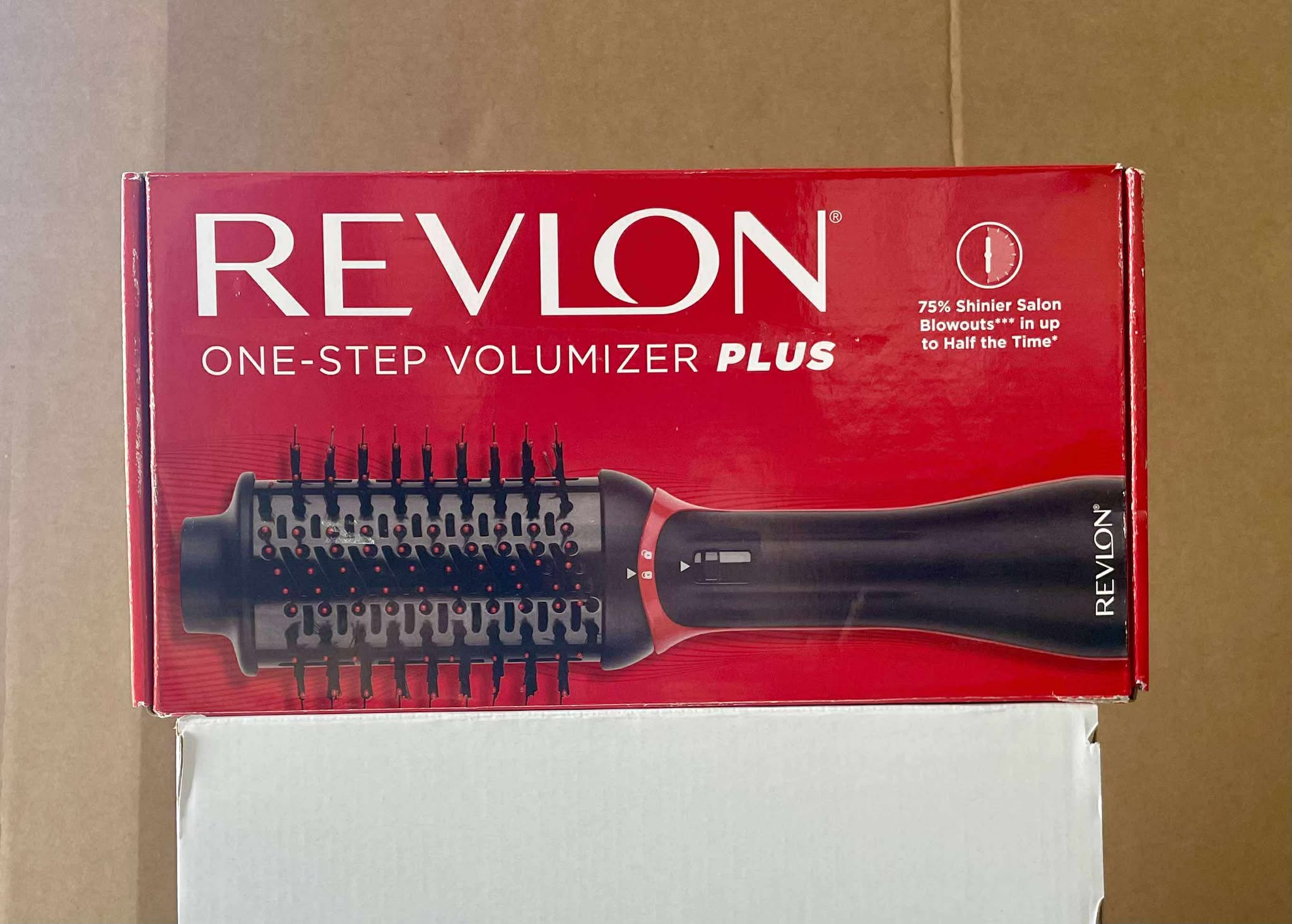 Revlon One-Step Volumizer PLUS 2.0 Hair Dryer and Hot Air Brush | 2.4" Detachable Head, 4 Heat Settings - Black