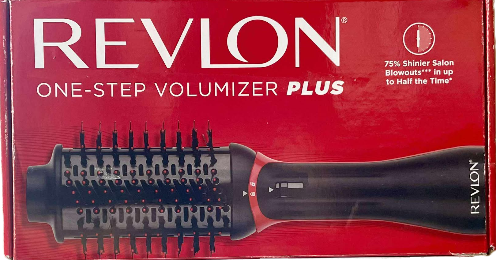 Revlon One-Step Volumizer PLUS 2.0 Hair Dryer and Hot Air Brush | 2.4" Detachable Head, 4 Heat Settings - Black