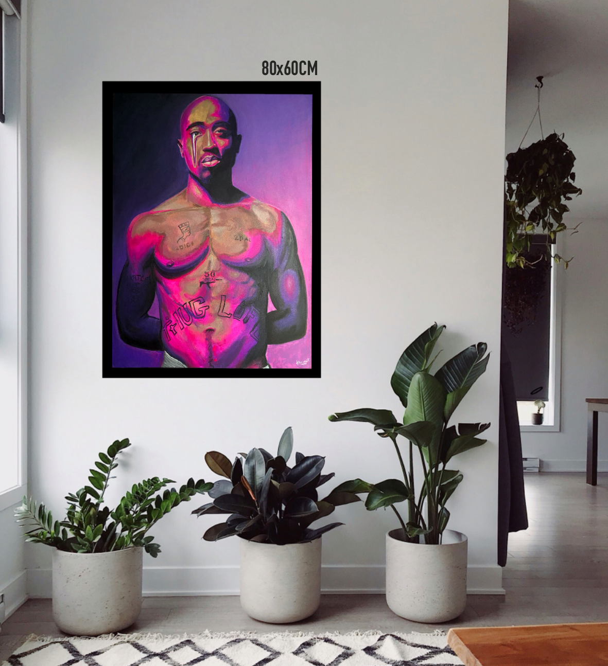 Tupac Shakur | Tela 80x60cm |2024
