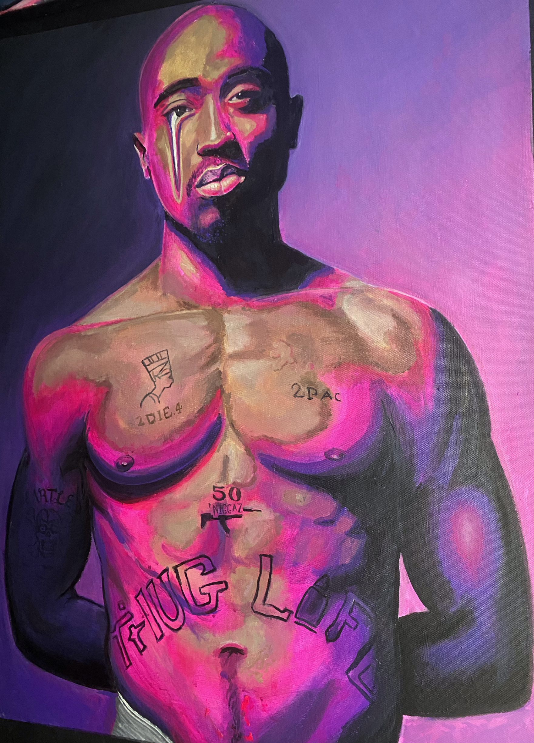 Tupac Shakur | Tela 80x60cm |2024