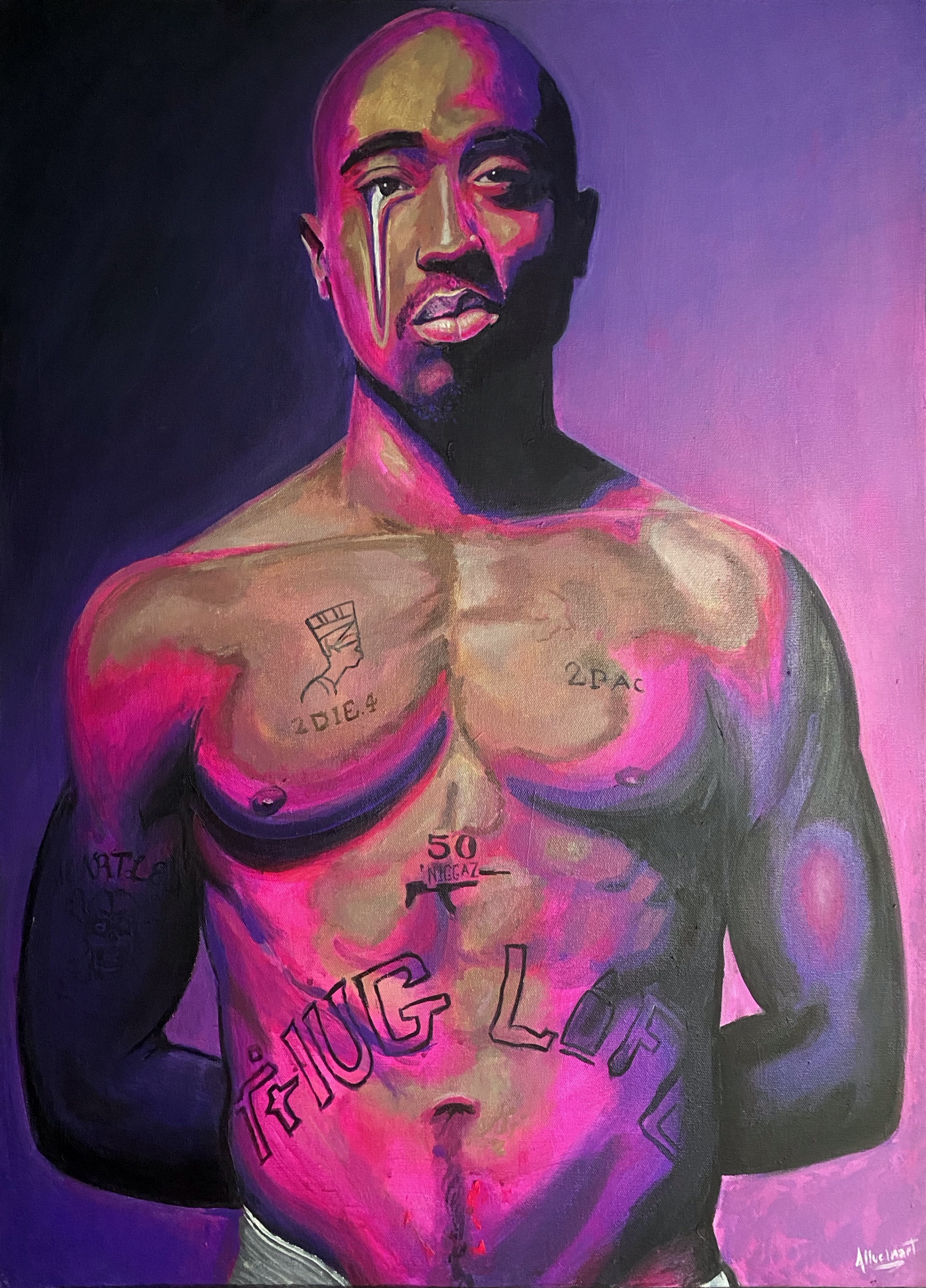 Tupac Shakur | Tela 80x60cm |2024
