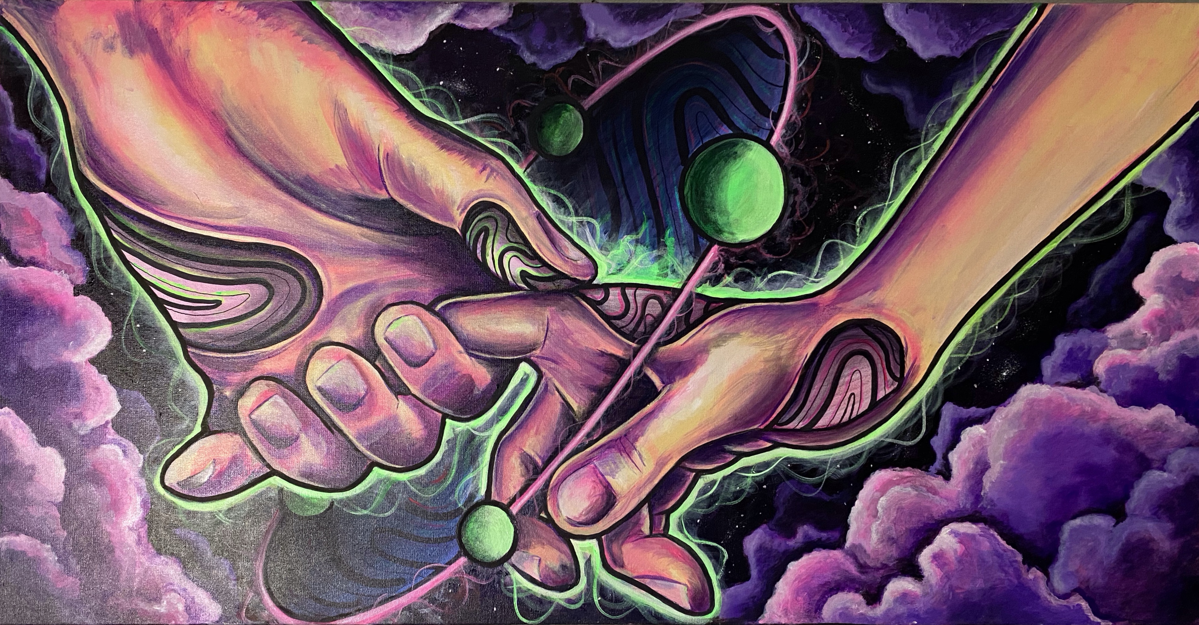 Encontros e conexões | Tela 120x60cm | 2023