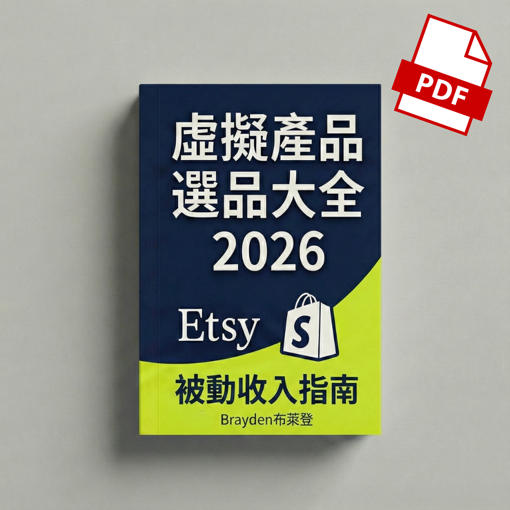 2026 虛擬產品選品大全｜美元被動收入虛擬產品選品指南（PDF）