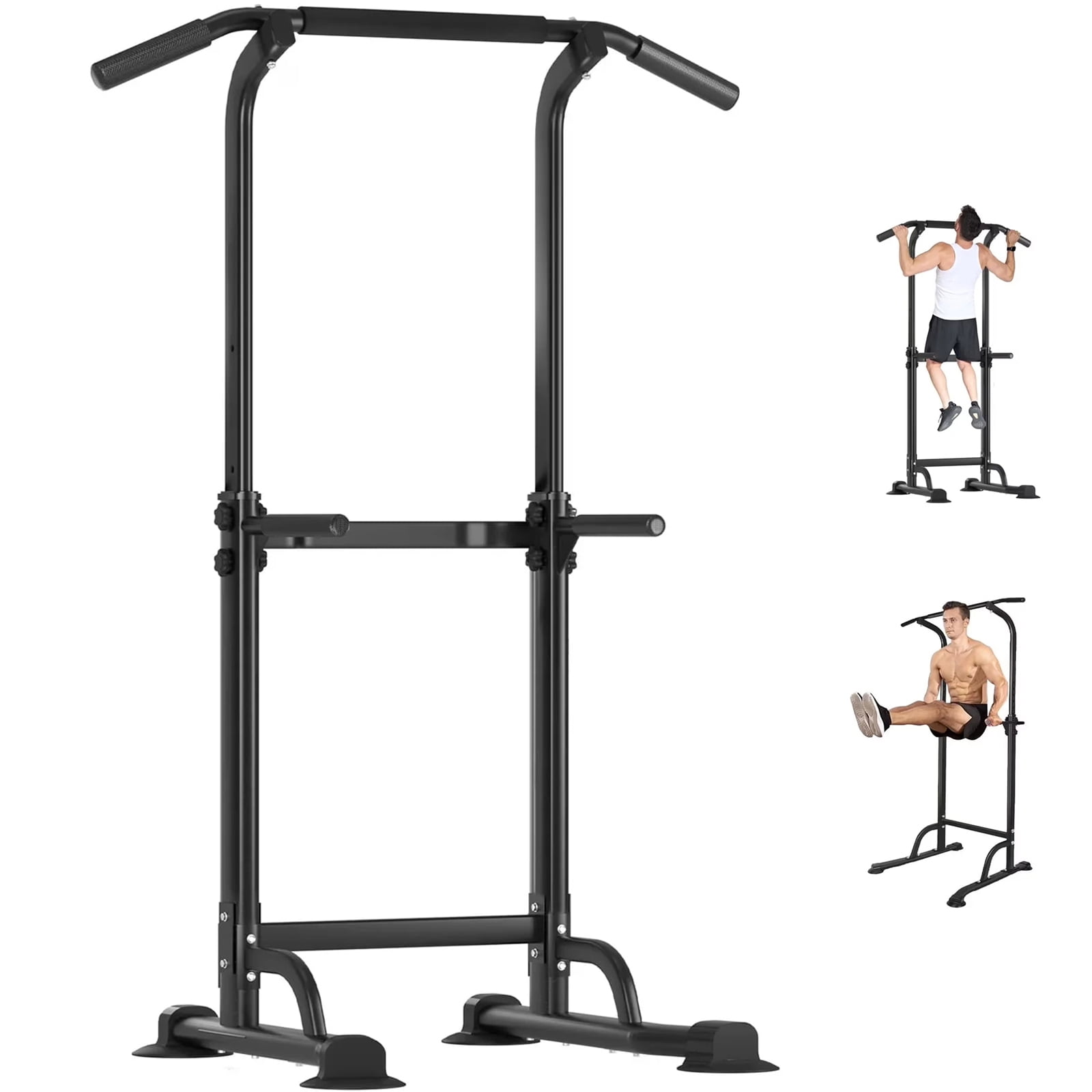 PROHIKER Power Tower Dip Station, Pull Up Bar Stand Power Rack with Backrest, Height Adjustable Strength Training Equipment for Fitness Home Workout