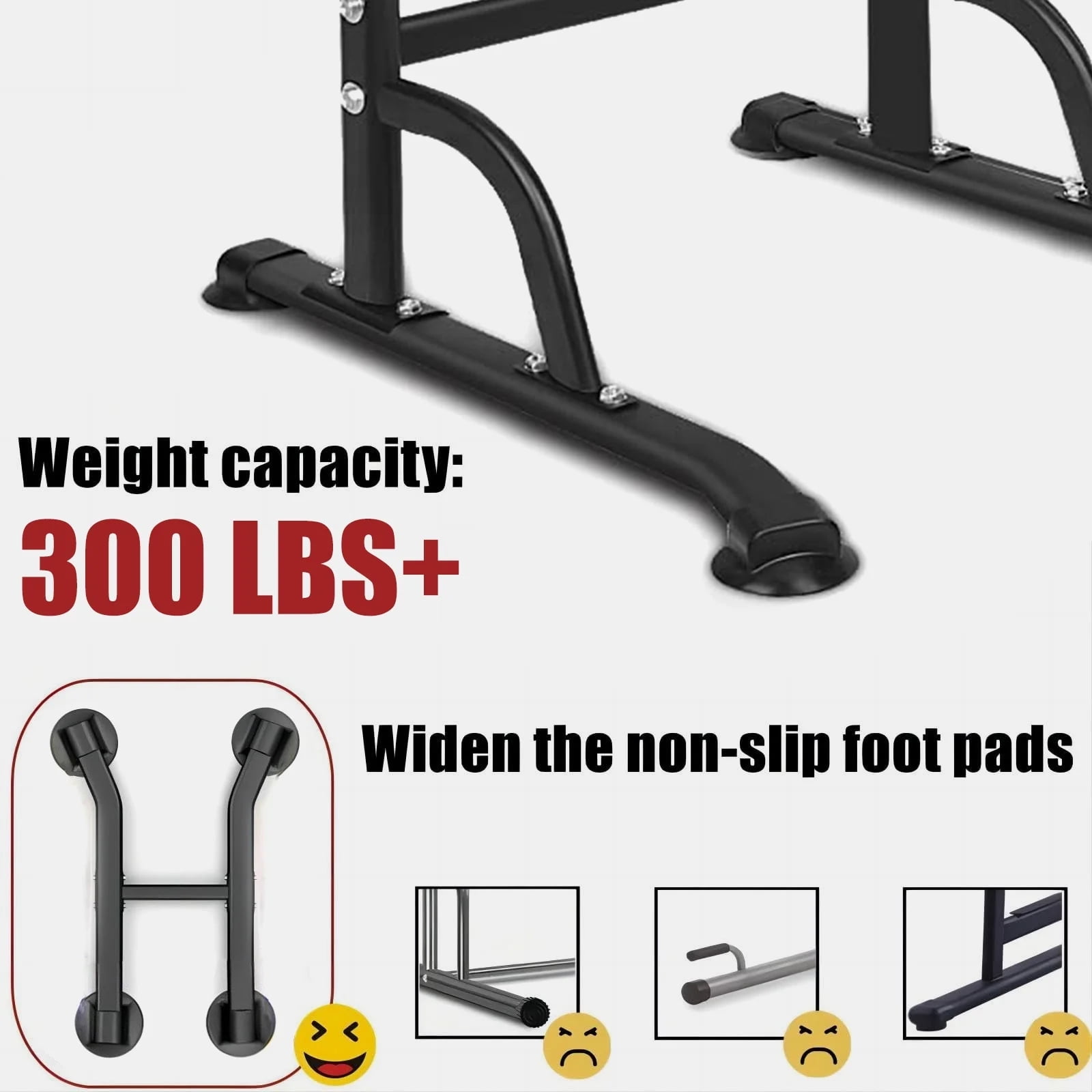 PROHIKER Power Tower Dip Station, Pull Up Bar Stand Power Rack with Backrest, Height Adjustable Strength Training Equipment for Fitness Home Workout