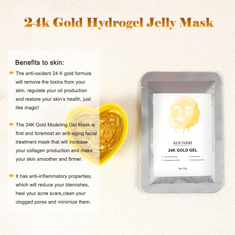 Korean 24k gold hydrogel modeling mask pack