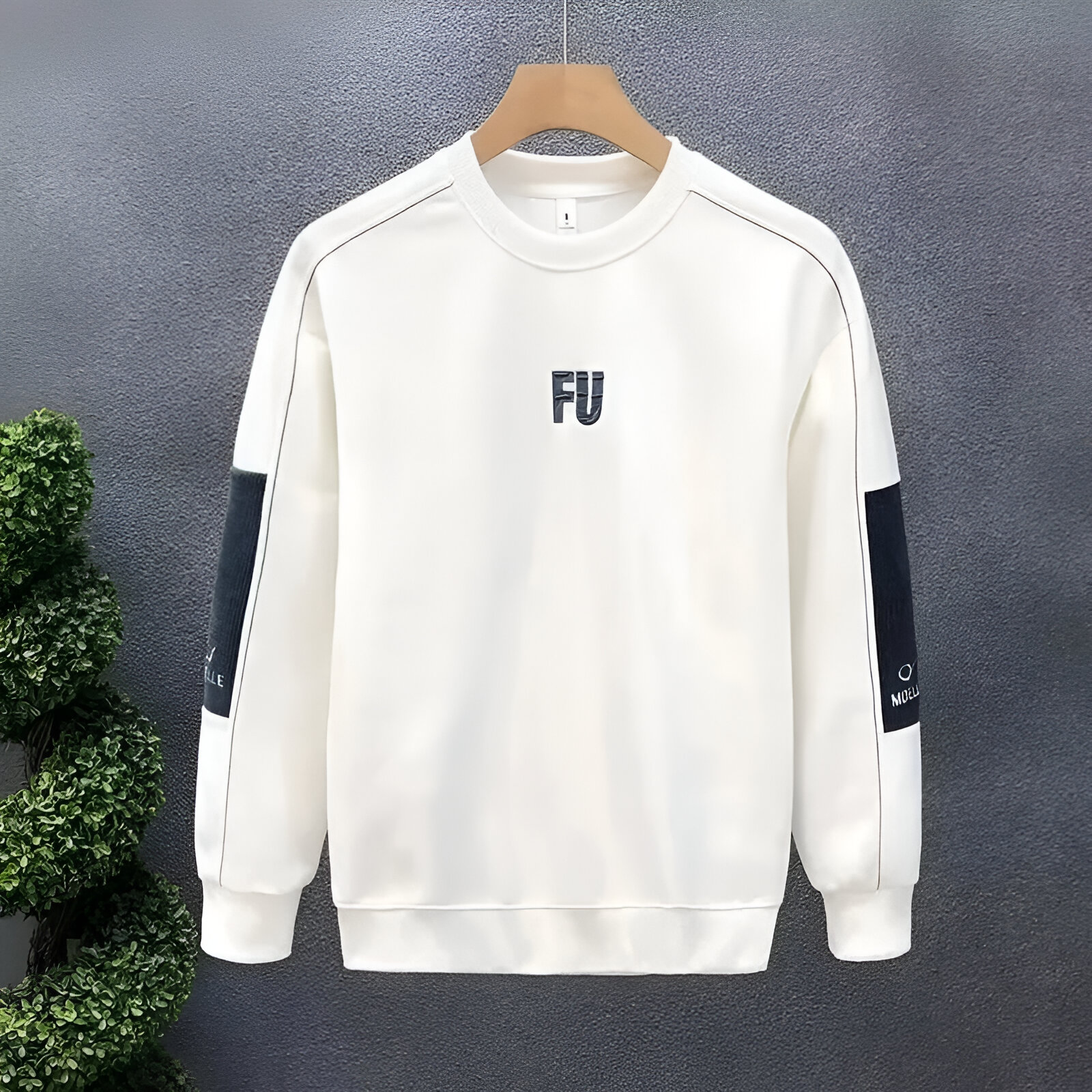 Sudadera estilo americano blanca FU 