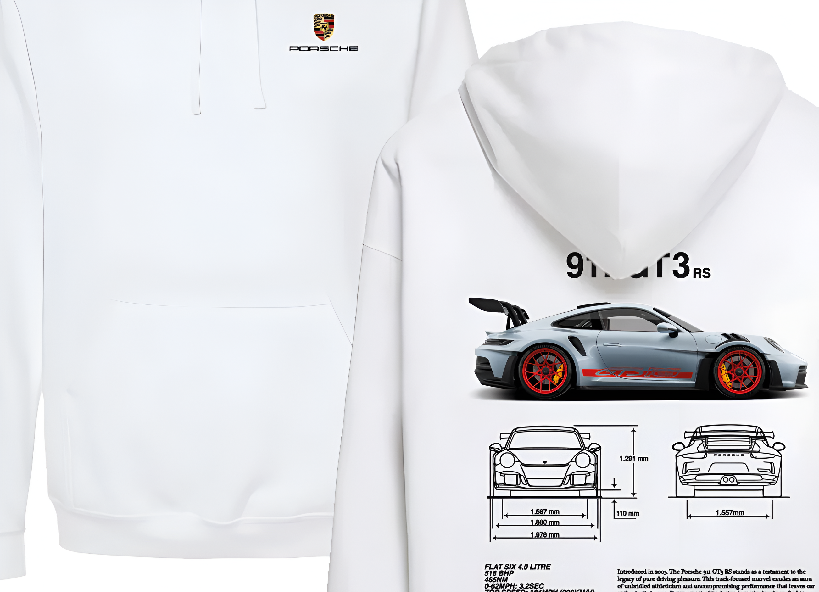 Sudadera Porsche 911 GT3 rs White