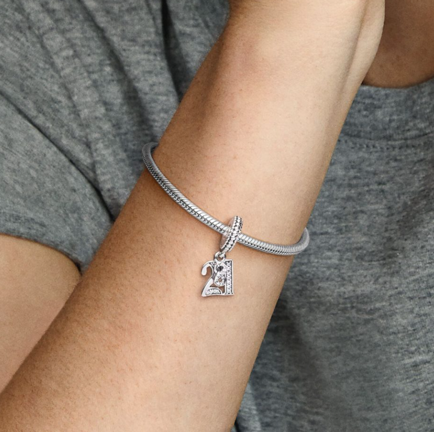 PANDORA 21st Celebration Dangle Charm