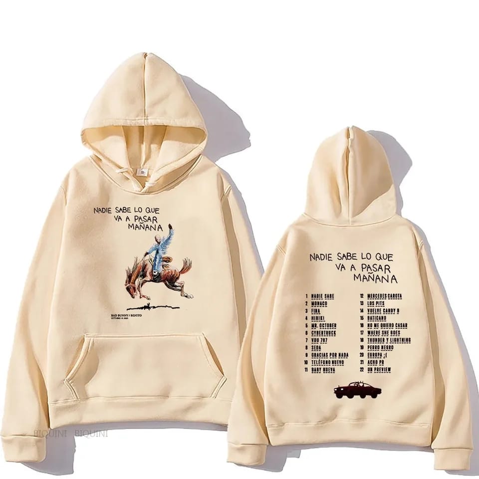Sudadera Bad Bunny Nadie Sabe Lo Que Va Pasar Mañana