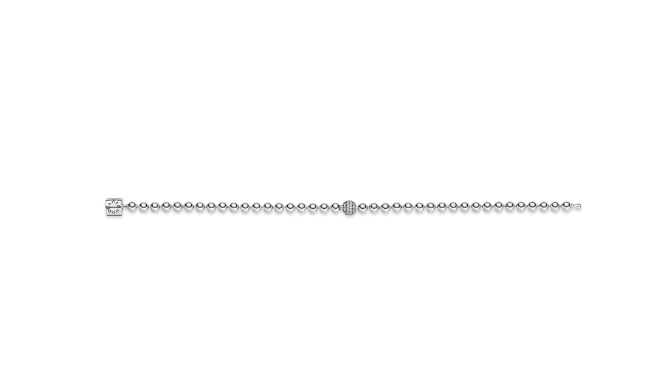 Brazalete Pandora de cuentas y pavé