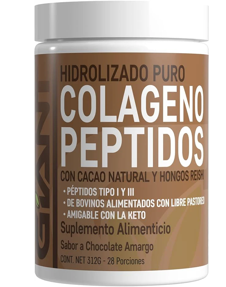 Colágeno Hidrolizado Tipo 1 y 3 Con Cacao y Hongos Reishi 28 Serv 312 gr
