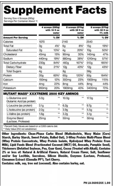 Mutant Mass Extreme 2500 