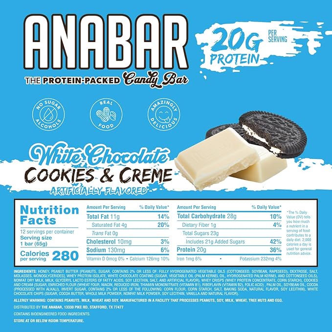 Caja Barras Anabar 20gr Proteina
