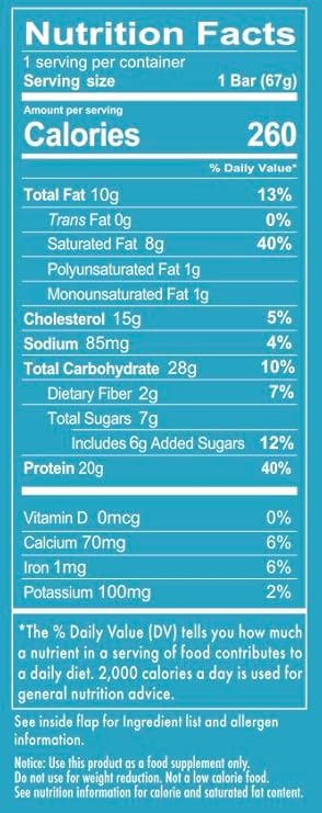 MRE Bar - Whole Food Protein Bar: Cookies N' Cream Caja