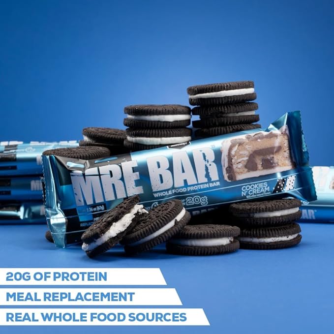 MRE Bar - Whole Food Protein Bar: Cookies N' Cream Caja