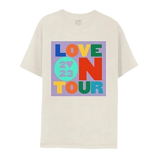 Playera Beige Hueso Love On Tour 2023 OG Merch