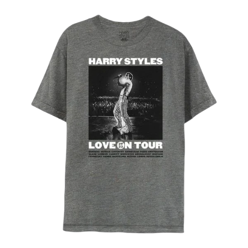 Gray Photo T-Shirt Harry Styles Oficial Merch
