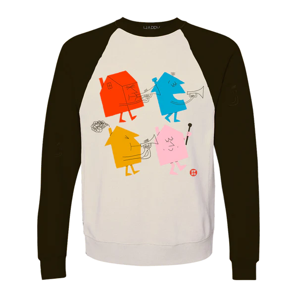 4 Houses Raglan - Black/Cream Harry Styles Oficial Merch