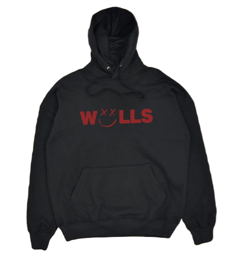 Sudadera Negra con Rojo Walls (Louis Tomlinson) Merch Oficial de Concierto