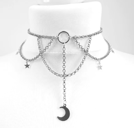 Collar de gargantilla Media Luna Estelar