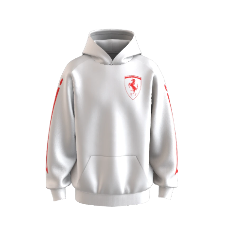 Sudadera Ferrari White OU Red