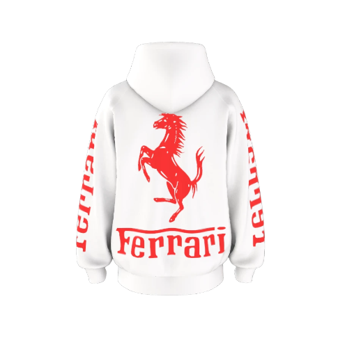 Sudadera Ferrari White OU Red