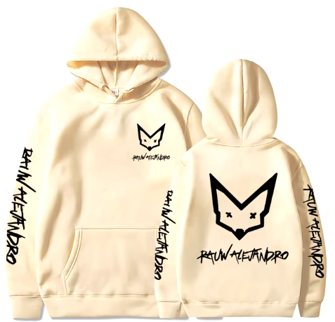 Rauw Alejandro Oficial Merch Artist Beige Hoodie