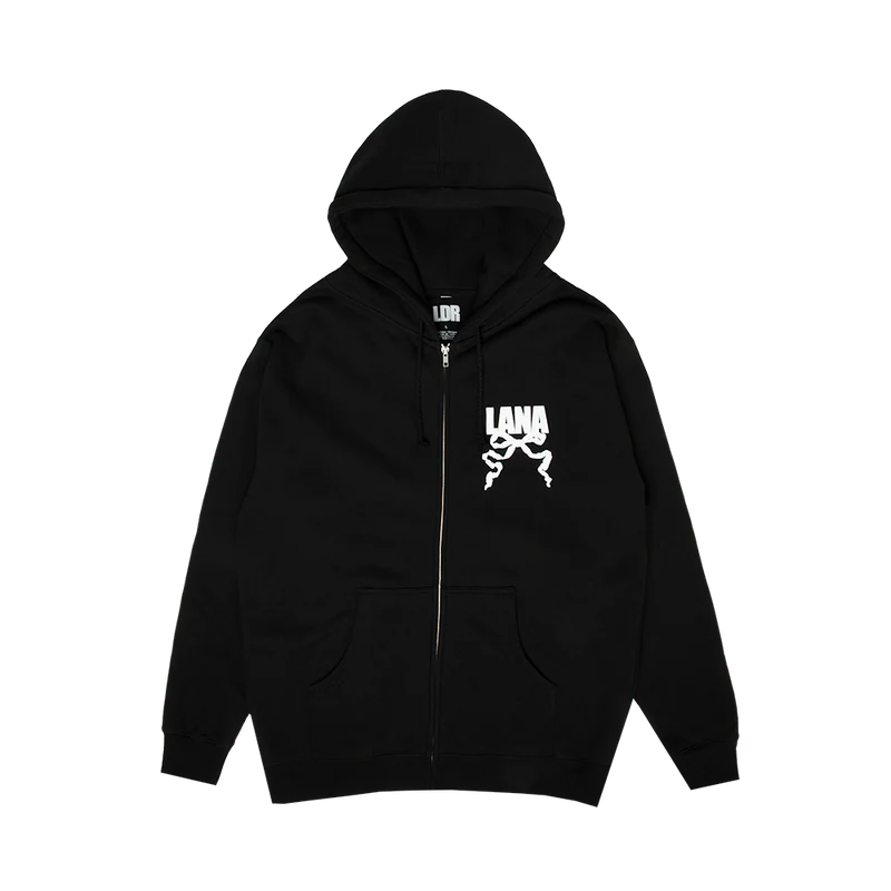 Black Zip-Up Hoodie With Logo