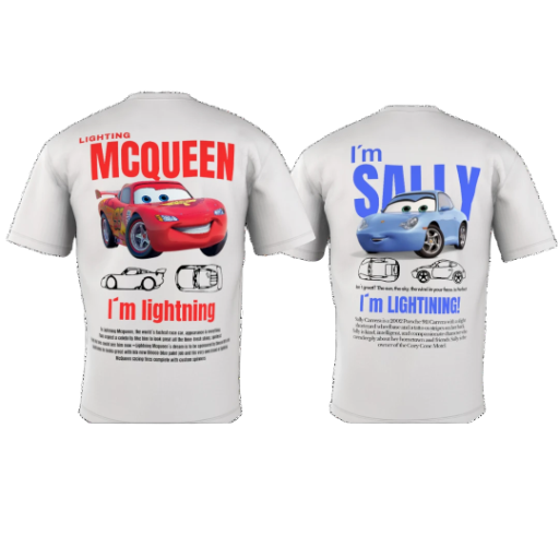 Conjunto Rayo Y Sally en blanco y negro