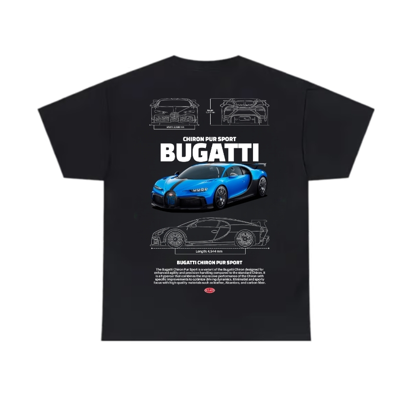 Bugatti Chiron Pur Sport Black T-Shirt
