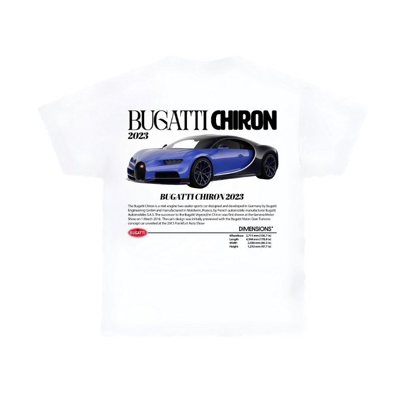 Bugatti Chiron 2023 White T-Shirt