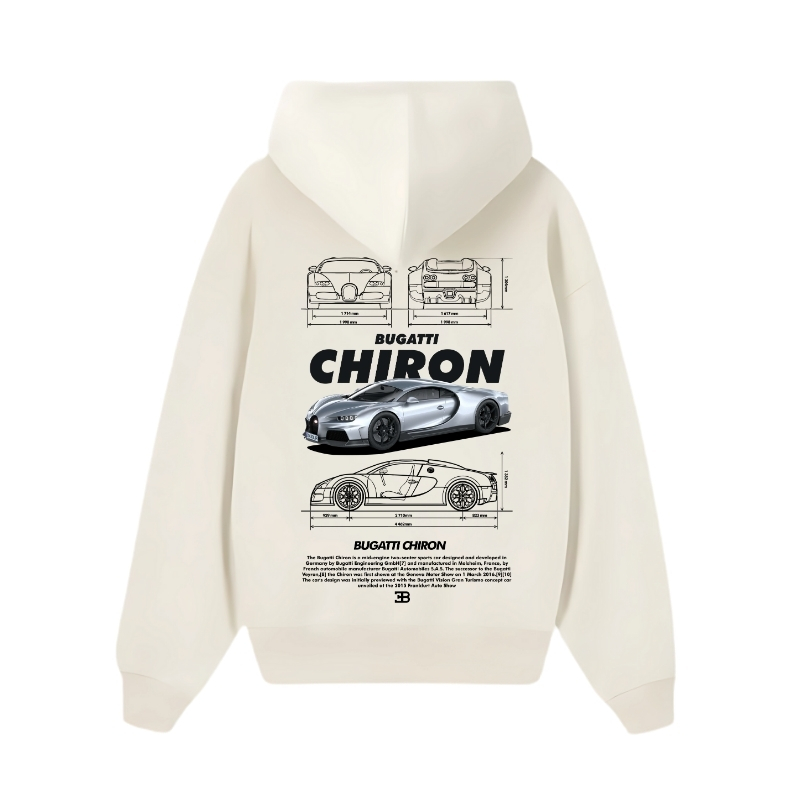 Bugatti Chiron Beige Hoodie