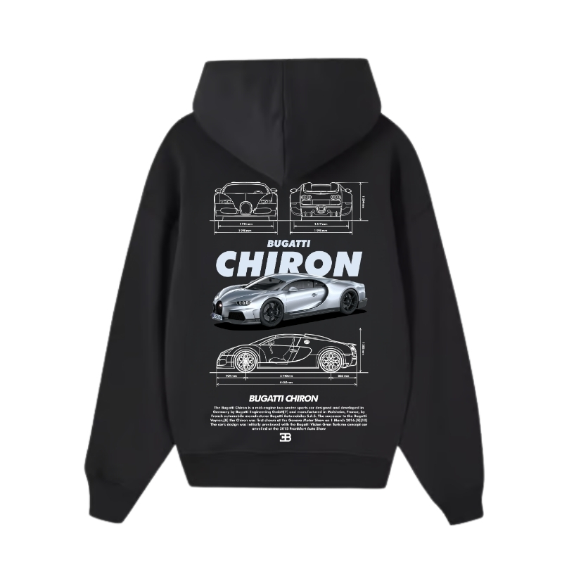 Bugatti Chiron Black Hoodie
