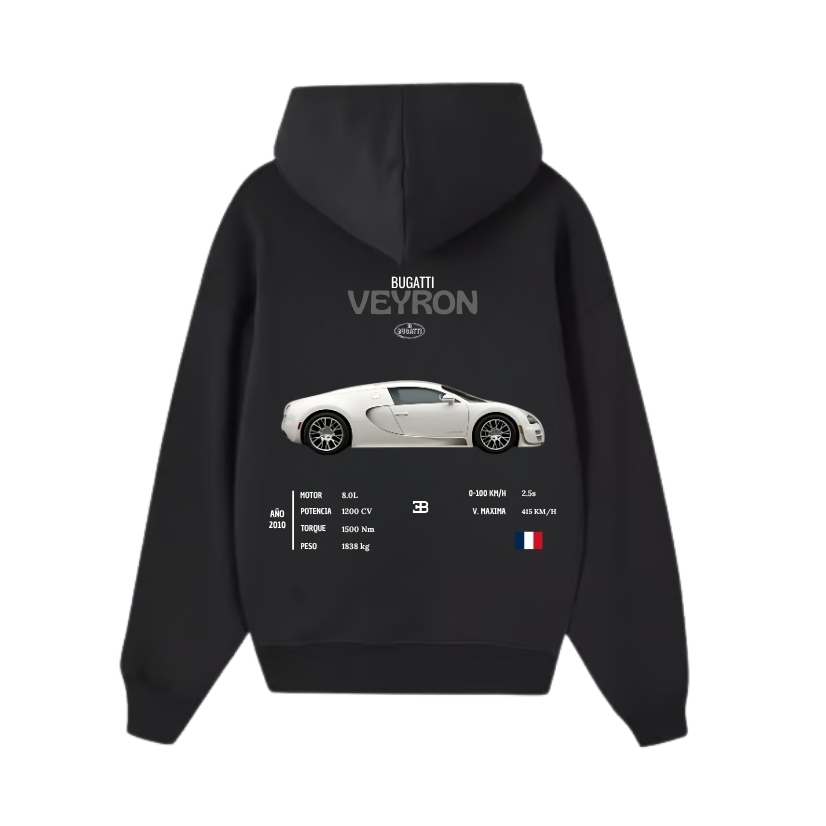 Bugatti Veyron Black Hoodie