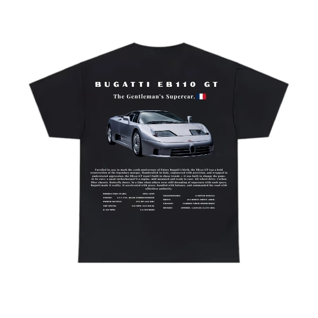 Bugatti EB 110 GT Black T Shirt