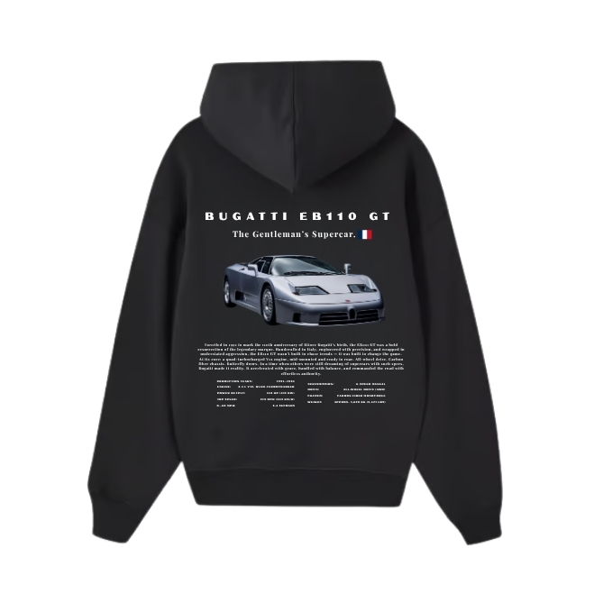 Bugatti EB 110 GT Black Hoodie