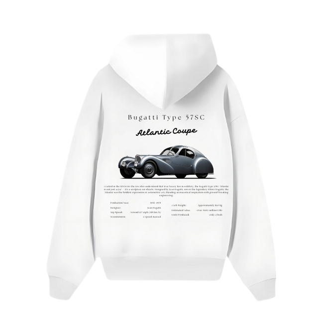 Bugatti Type 57 SC White Hoodie