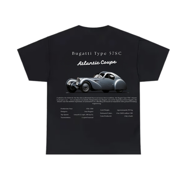 Bugatti Type 57 SC Black T-Shirt