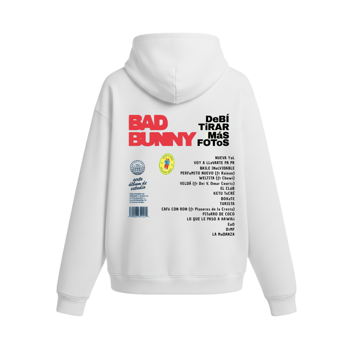 HOoDIE BLaNCA BAD BUNNY SeXTO ALBuM De ESTuDIO
