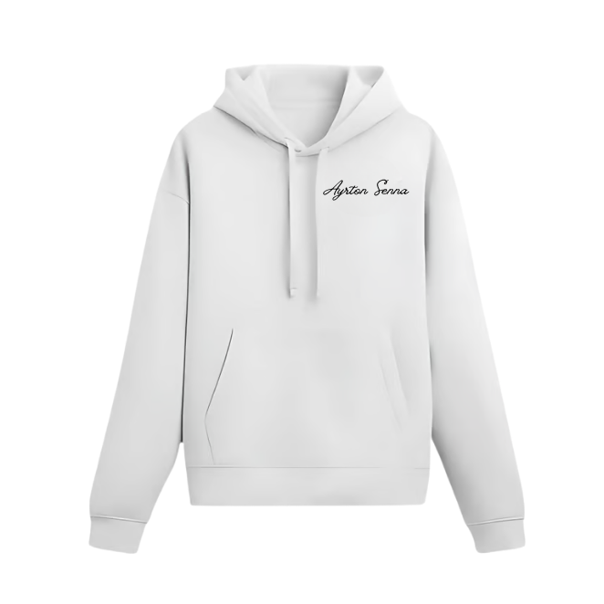 Ayrton Senna White Hoodie MP4/4