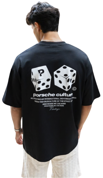 Porsche Culture Black Oversize T-Shirt