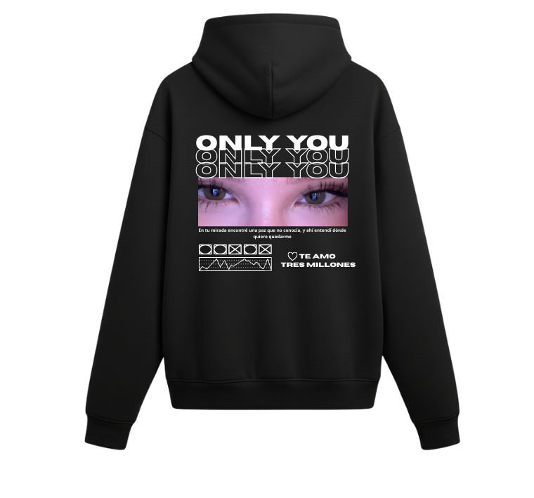 Sudadera personalizable EYES ON LOVE | variedad de colores