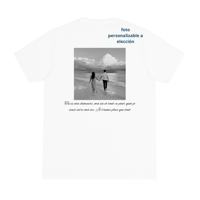 Playera Blanca Oversize Love Letter Photo