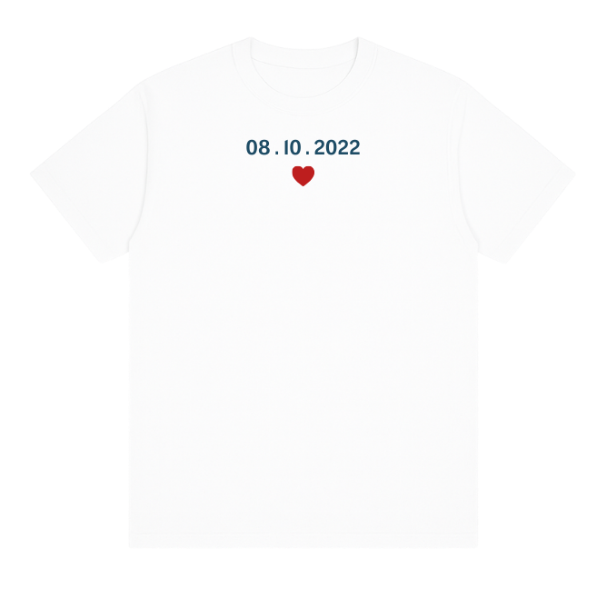 Playera Blanca Oversize Love Letter Photo