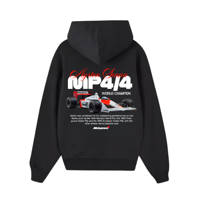 Ayrton Senna Black Hoodie MP4/4