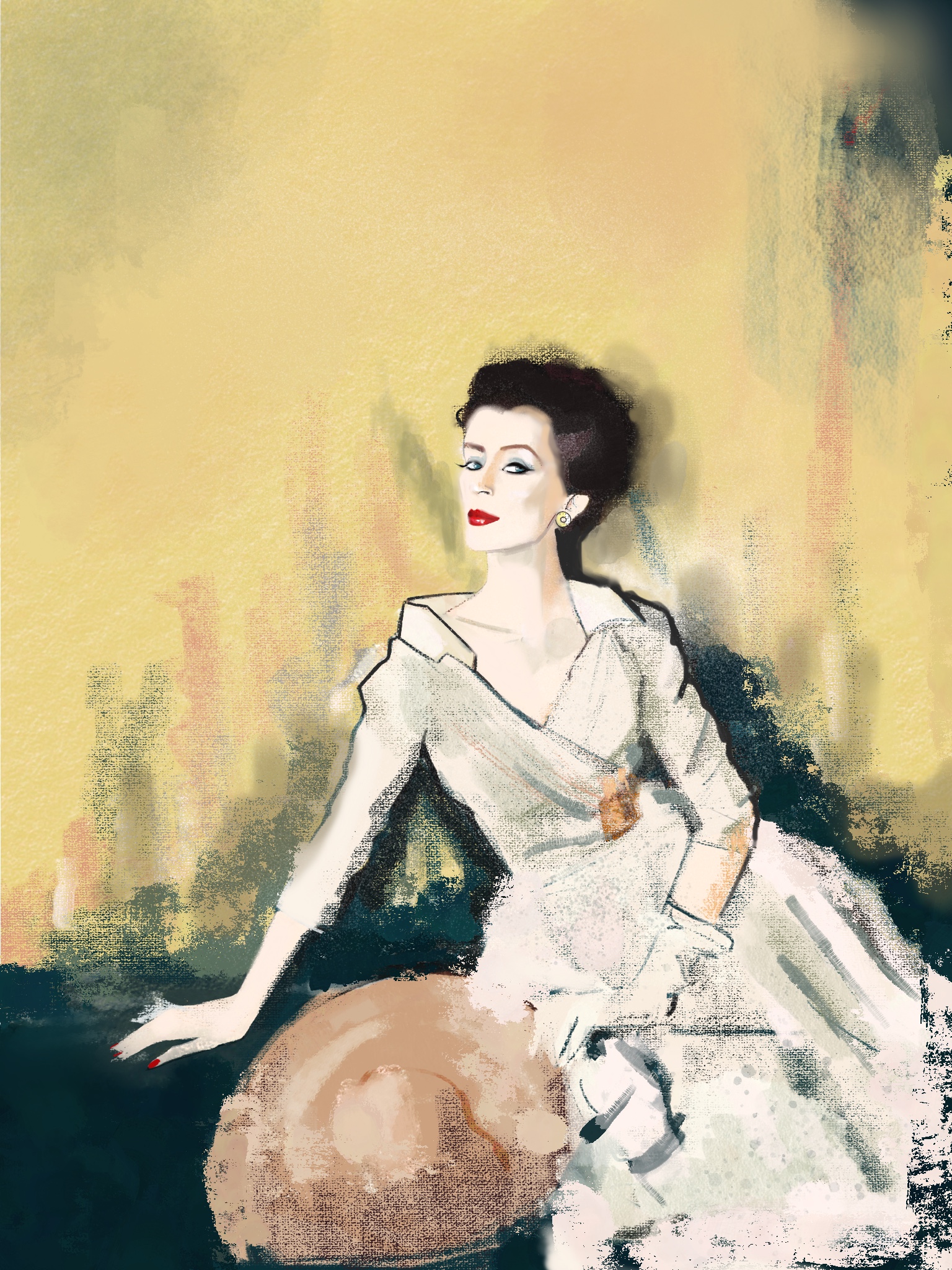 Ilustración. Dovima  Model