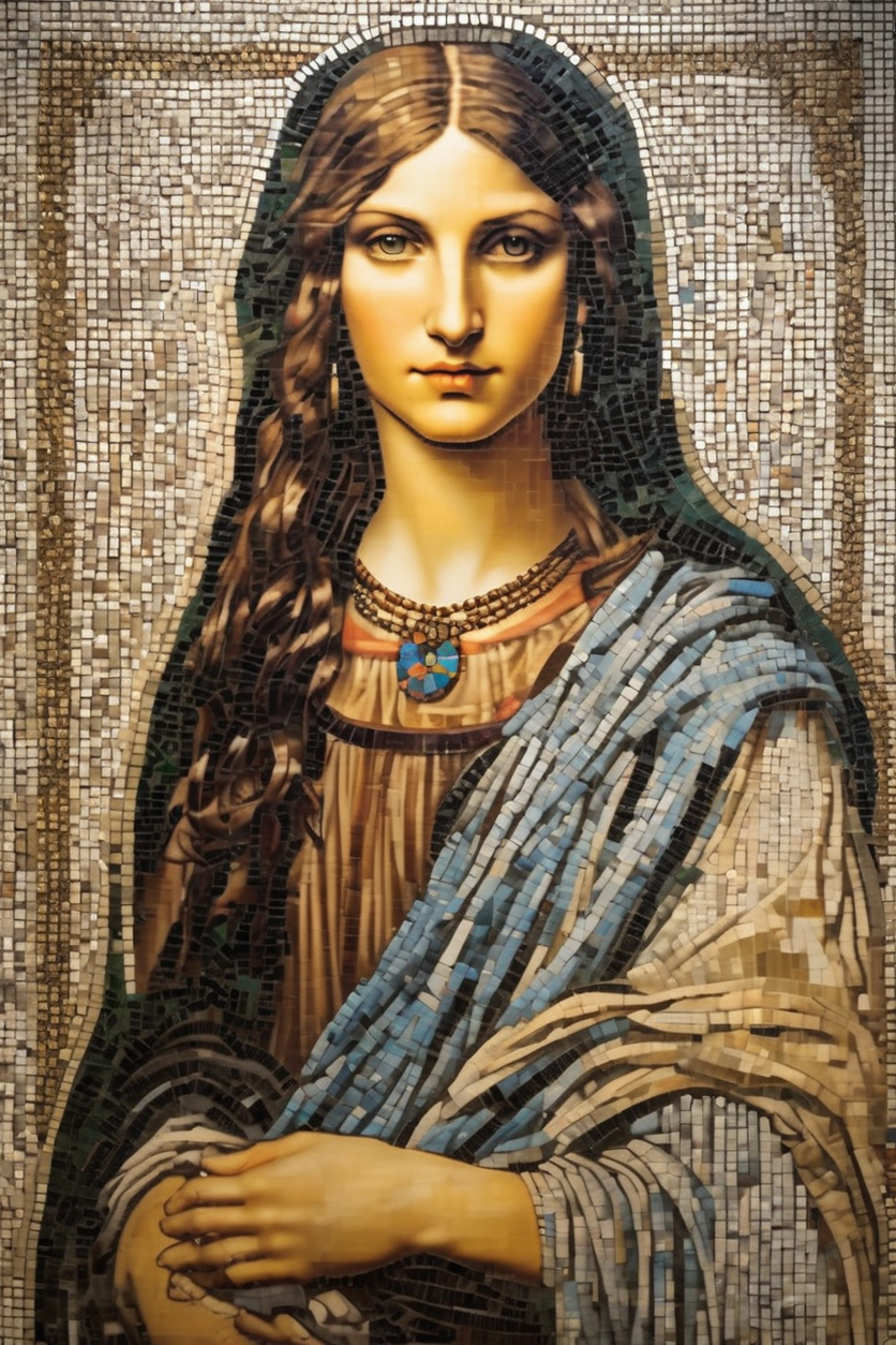Mosaico artístico de mujer