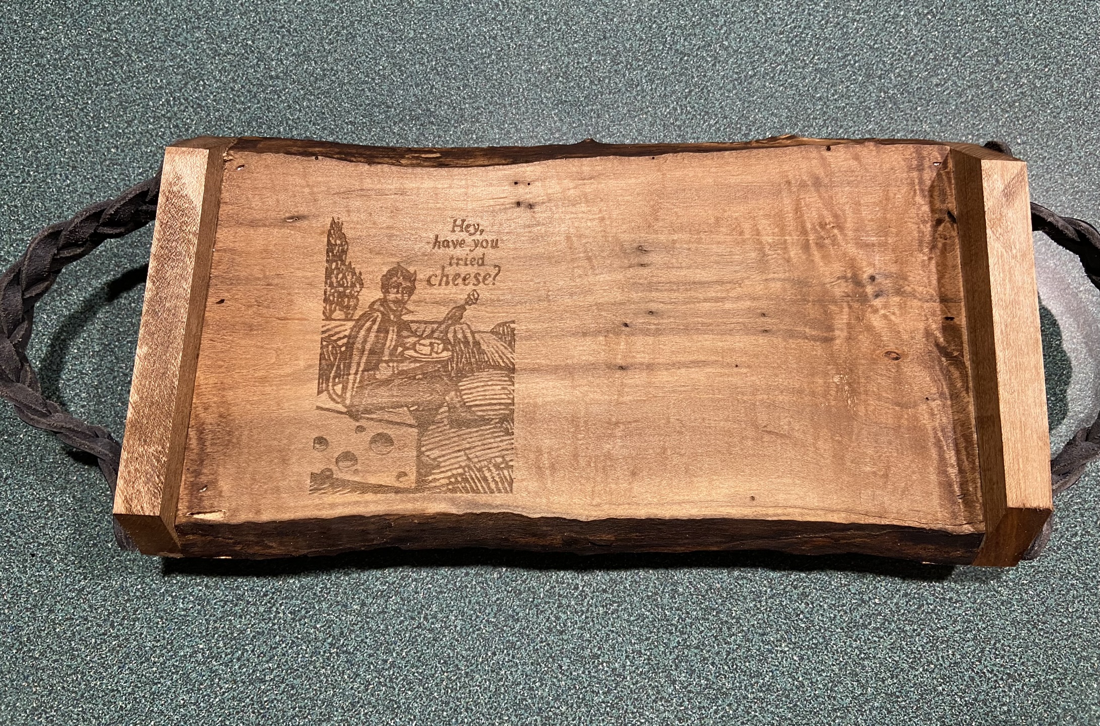 Lazer Engraved Serving/Cheese Tray