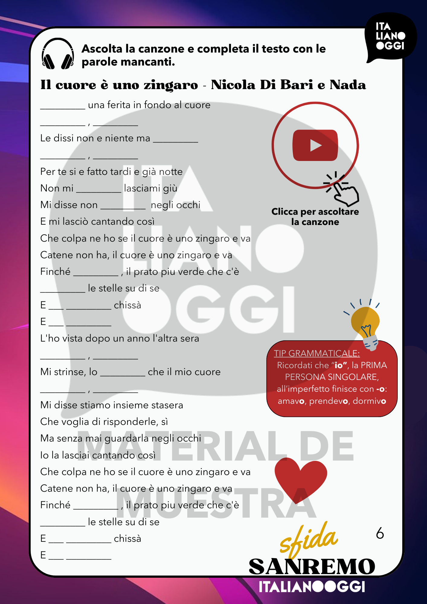 E-book Sfida di Sanremo